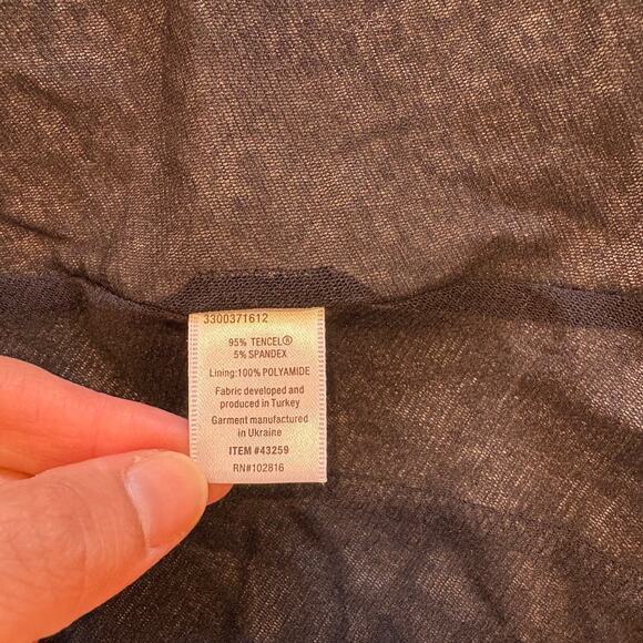 Garnet Hill Brianna Surplice Knit Dress Women's Medium A-Line V-neck - Picture 6 of 7